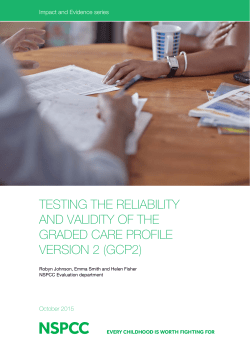 Testing the reliability and validity of the Graded Care
