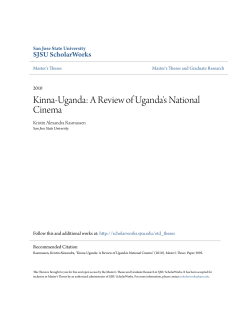 Kinna-Uganda: A Review of Uganda`s National Cinema