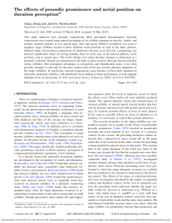 The effects of prosodic prominence and serial position on duration