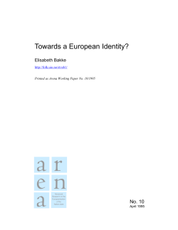 Towards a European Identity?