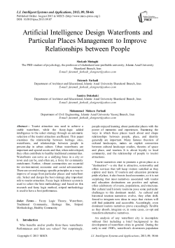 Artificial Intelligence Design Waterfronts and Particular Places