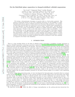 On the fluid-fluid phase separation in charged