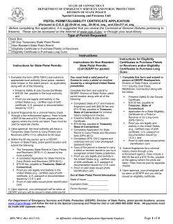 Pistol Permit Application