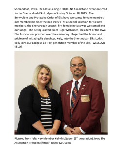 First Female Member to Shenandoah