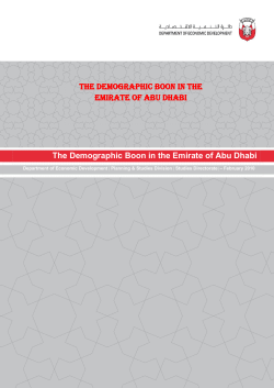 The Demographic Boon in the Emirate of Abu Dhabi