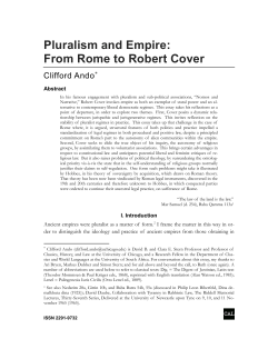 From Rome to Robert Cover - Critical Analysis of Law