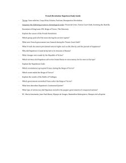 French Revolution-Napoleon Study Guide