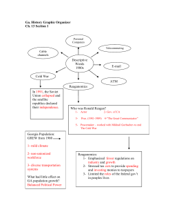Ga. History Graphic Organizer Ch. 13 Section 1 Descriptive Words