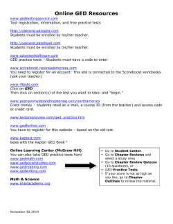 Online GED Resources