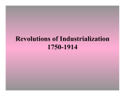 Revolutions of Industrialization 1750-1914