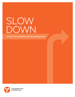 A Study of Speeding on McGuinness Boulevard