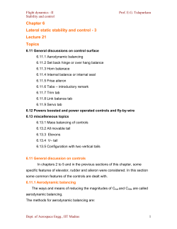 Chapter 6 Lateral static stability and control - 3 Lecture 21