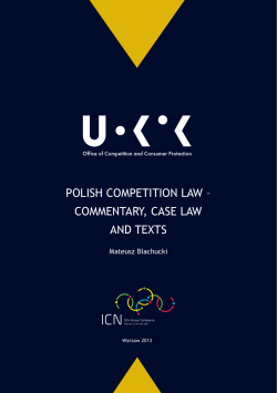Polish Competition Law - Commentary, Case Law And Texts