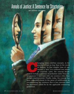 Annals of Justice: A Sentence for Structuring