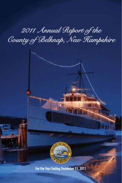 2011 Annual Report of the County of Belknap, New Hampshire