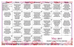 Printable Calendar - The Crossings at Independence