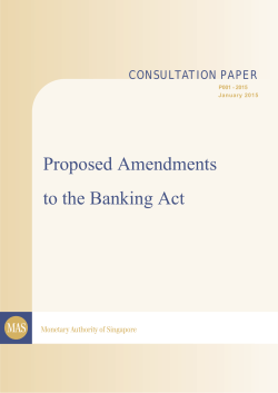 Proposed Amendments to the Banking Act