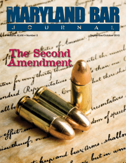 The Second Amendment - Maryland State Bar Association