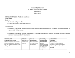 Lincoln High School SCHOOL IMPROVEMENT PLAN High School