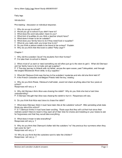 Fatty legs chapter questions key