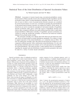 Statistical Tests of the Joint Distribution of Spectral Acceleration