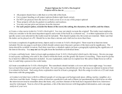 Project Options for To Kill a Mockingbird