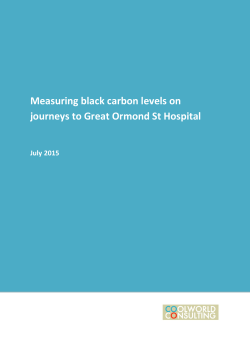 Monitoring AQ on journeys to GOSH
