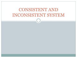 CONSISTENT AND INCONSISTENT SYSTEM