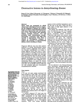 Destructive lesions in demyelinating disease