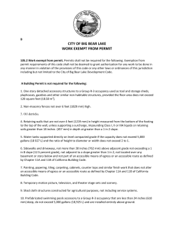 Work Exempt from Permit Information