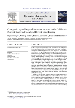 Changes in upwelling and its water sources in the California Current