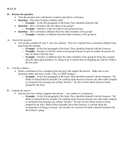 RACER &ndash; Restate the question &bull; Turn the question into a declarative