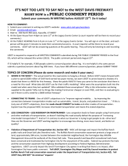 IT`S NOT TOO LATE TO SAY NO! to the WEST DAVIS FREEWAY