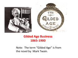 Gilded Age Business 1865-1900