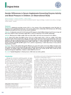 Gender Differences in Serum Angiotensin