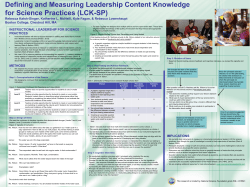 Poster. - Instructional Leadership for Science Practices