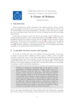 A Game of Science