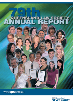Queensland Law Society 79th Annual Report 2006/07