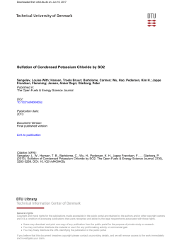 Sulfation of Condensed Potassium Chloride by SO2