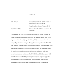 MEASURING CAREER ASPIRATIONS IN - DRUM