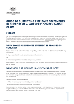 Guide to submitting employee statements in support of a