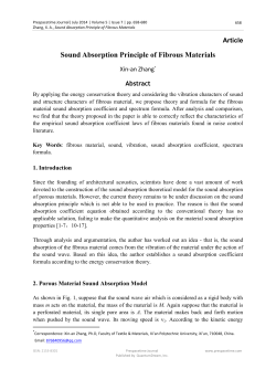 Sound Absorption Principle of Fibrous Materials