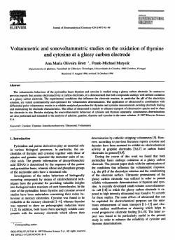 Voltammetric and sonovoltammetric studies on the oxidation of