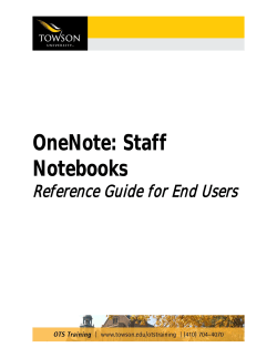 OneNote: Staff Notebooks