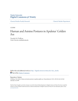 Human and Asinine Postures in Apuleius` Golden Ass