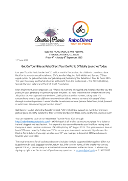 11/06/2015 Get on your bikes for Rabodirect Tour de