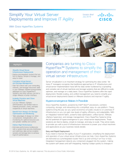 Simplify Your Virtual Server Deployments and Improve IT
