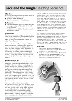 Jack and the Jungle: Teaching Sequence1