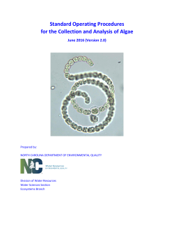 Standard Operating Procedures for the Collection and Analysis of