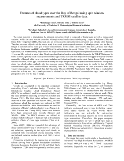 Features of cloud types over the Bay of Bengal using split window
